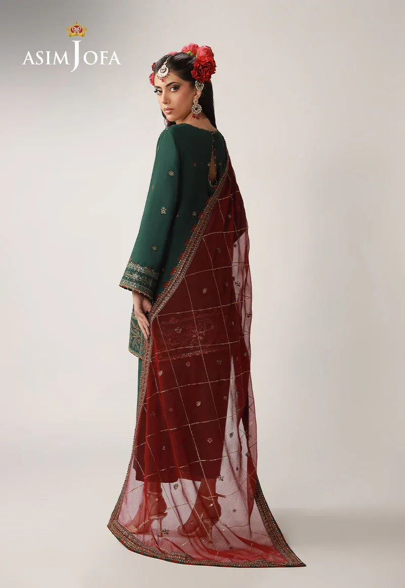 AJULO-12 Embroidered Silk Unstitched 3 Pcs