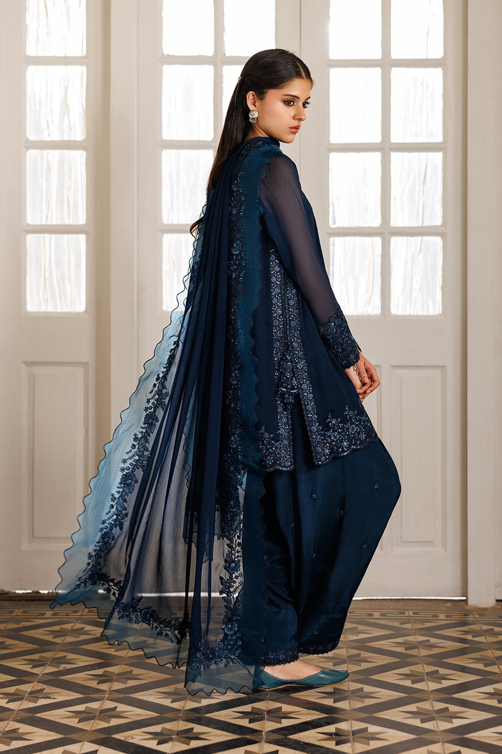 Iznik CC-94 Embroidered Chiffon