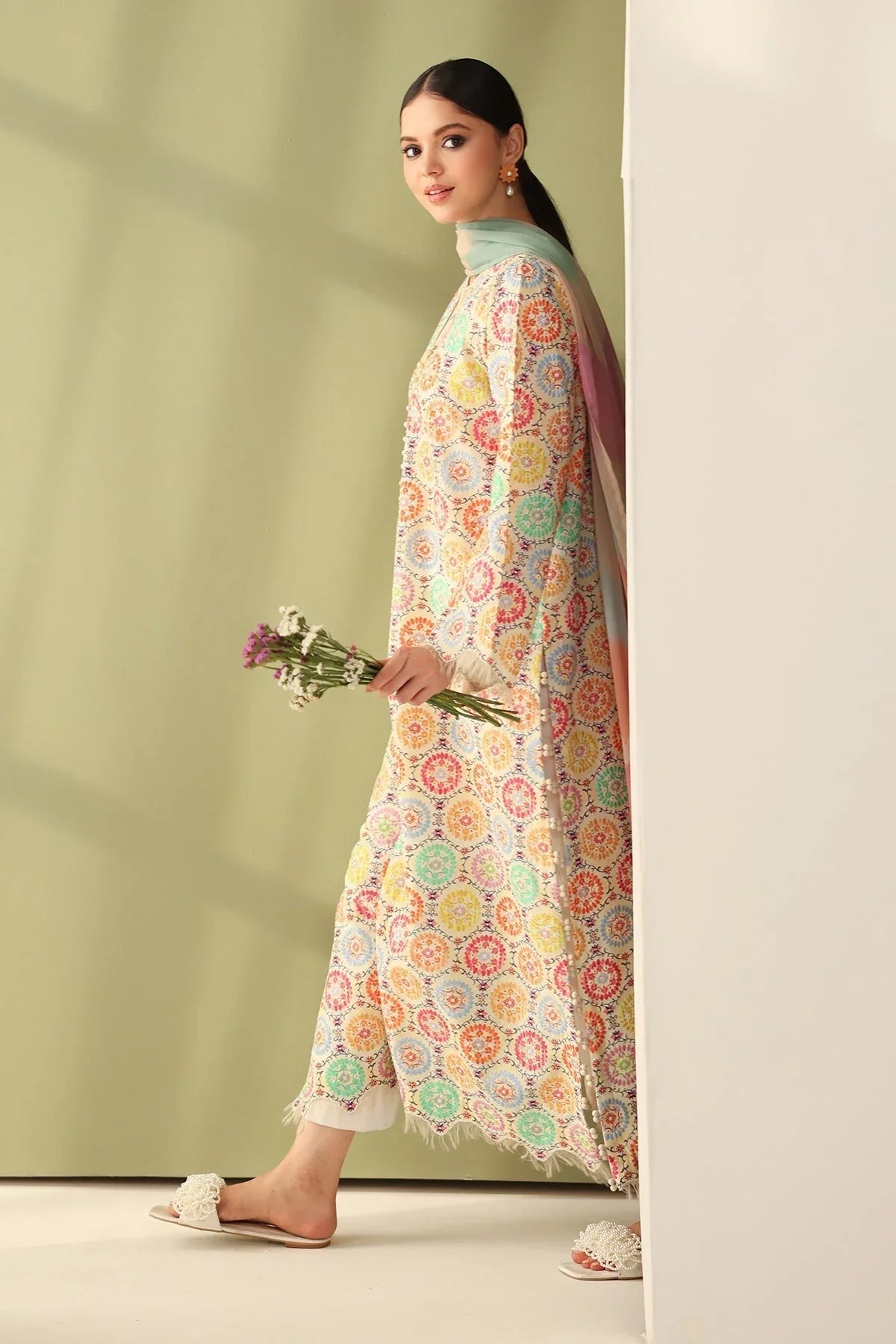 Baroque | Eid Printique | EMBROIDERED PRINTED LAWN UF-4178 - Rang-e-Khaas