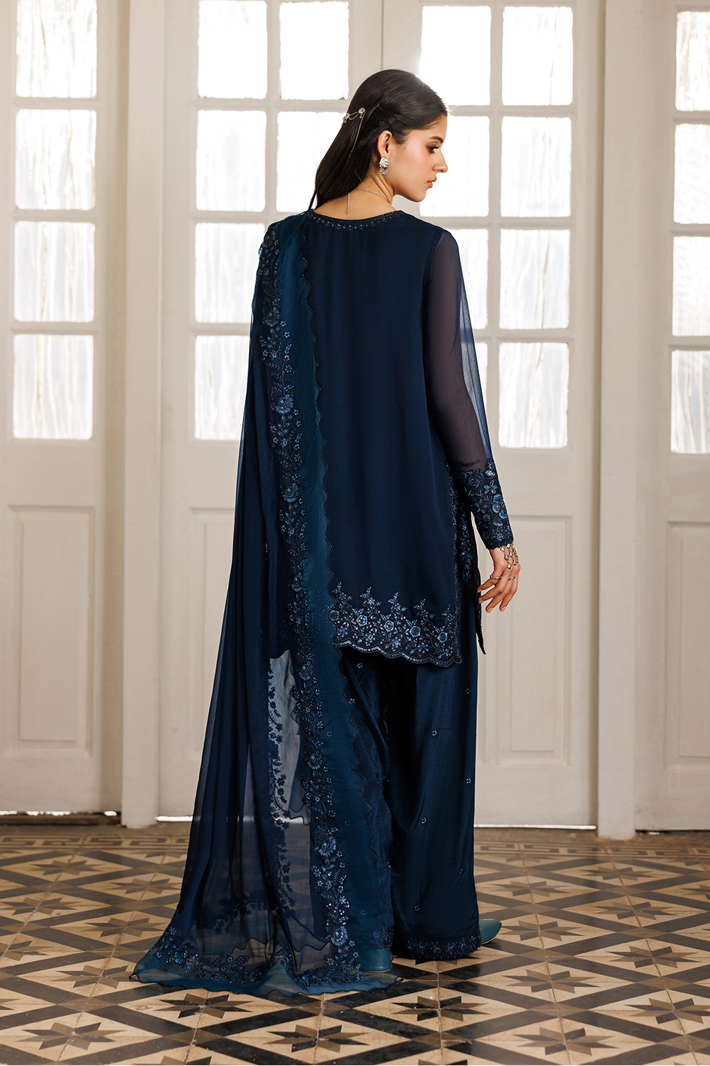 Iznik CC-94 Embroidered Chiffon
