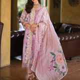 Elaf Premium Print Chikankari Lawn Unstitched 3Pc Suit ECT-04B DELPHINE