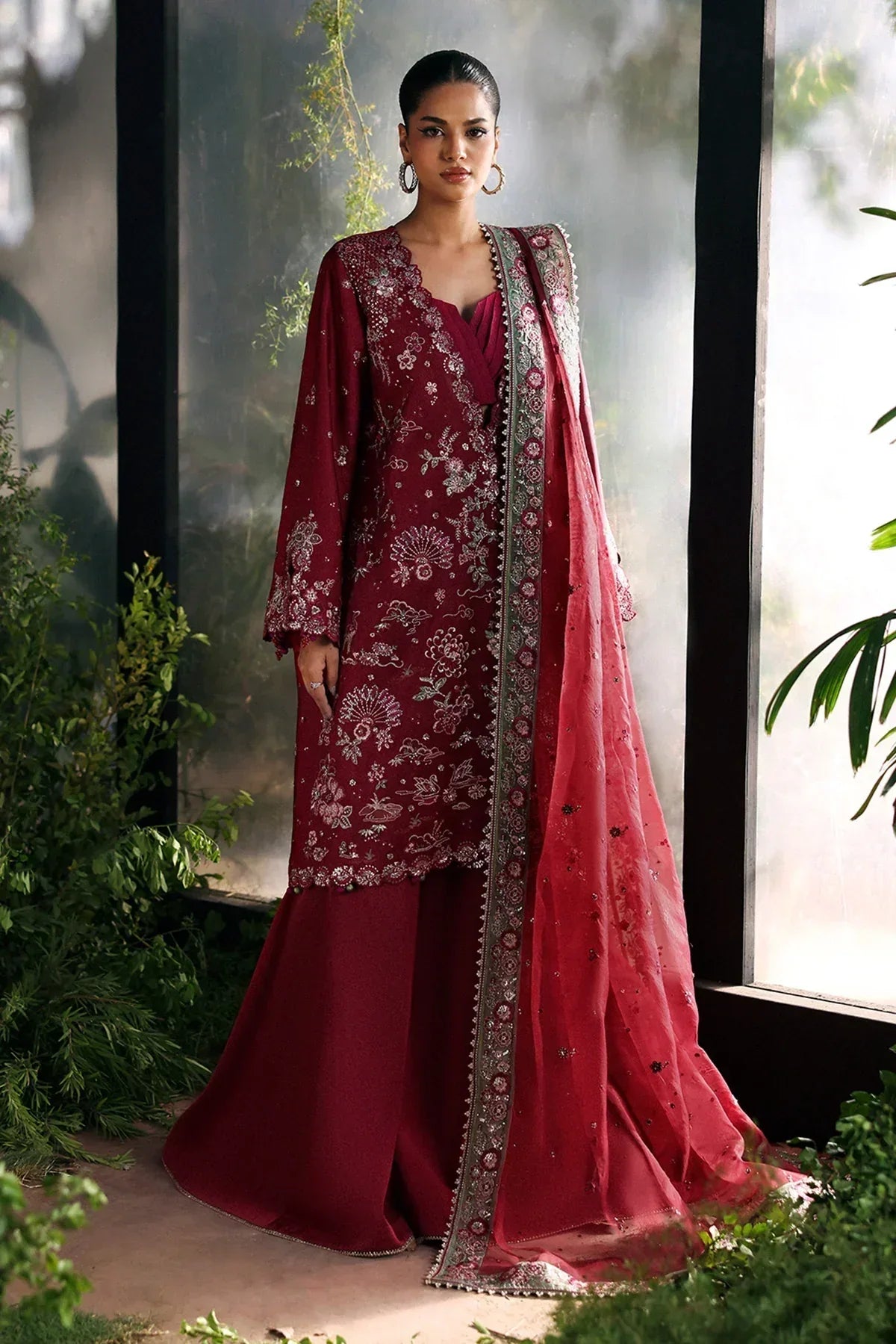 Afrozeh | La Fuchsia 25 | Yalira - Rang-e-Khaas