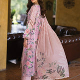Elaf Premium Print Chikankari Lawn Unstitched 3Pc Suit ECT-04B DELPHINE