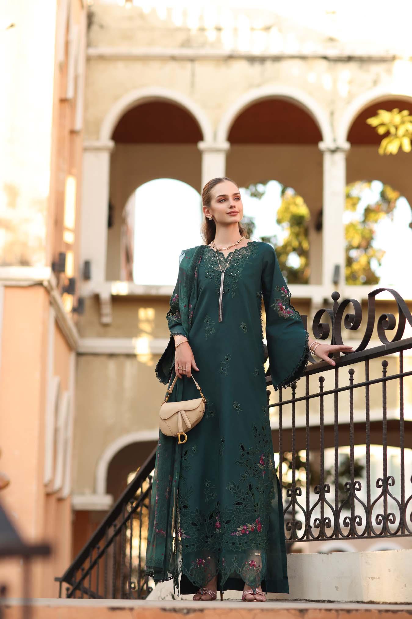 Noor by Saadia Asad | Eid Luxe Printkhaas 26 | D5 - A - Teal Grove