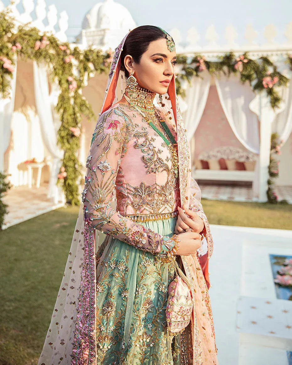 Gulaal | Wedding Formals | Joli Embroidered Net 3-Piece Suit WS-03 - Rang-e-Khaas