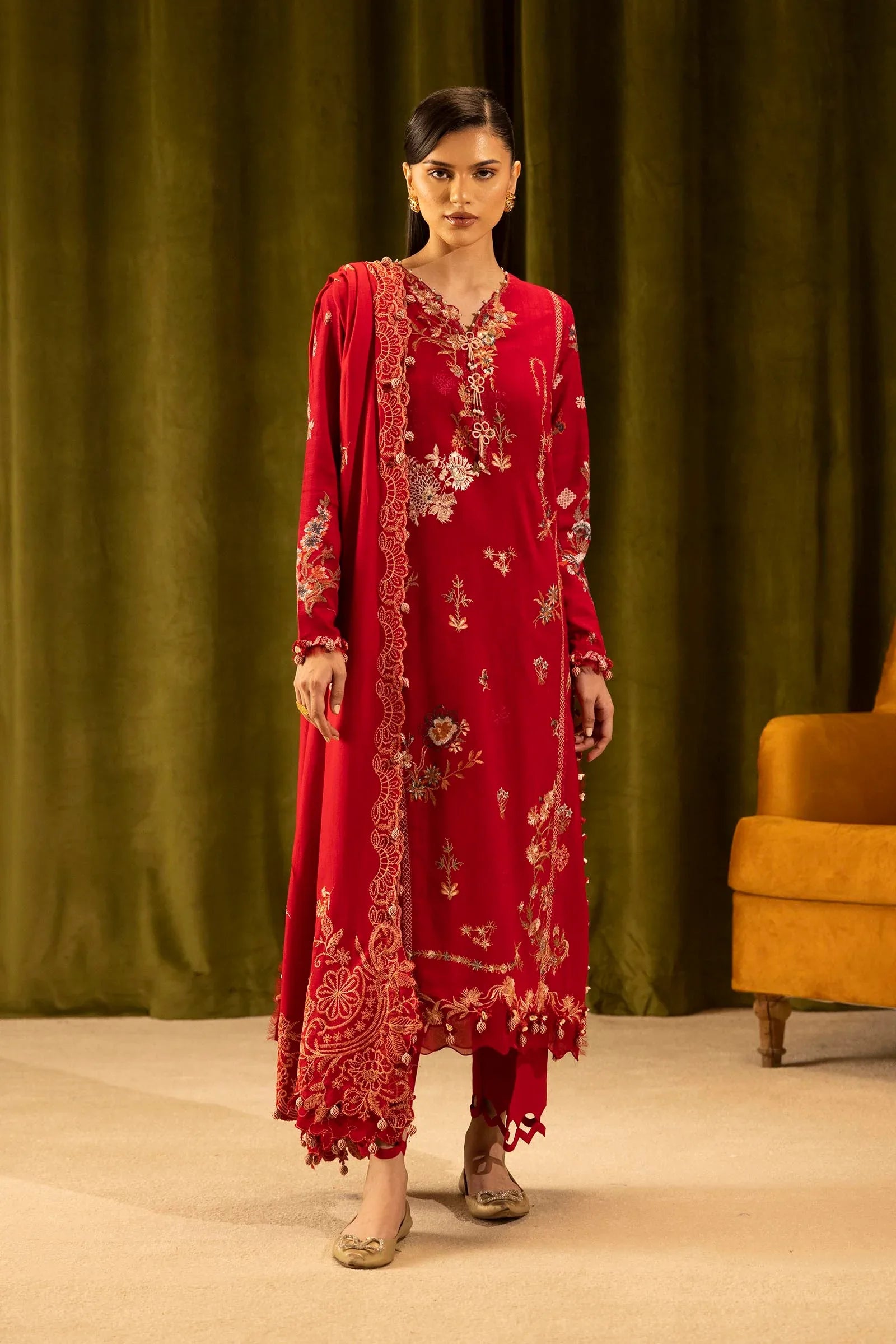Sana Safinaz | Muzlin Winter 25 | M253-002A - Rang-e-Khaas