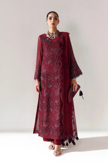 Alizeh | Aymal Luxury Bamber Chiffon | RIKA MAROON - Rang-e-Khaas