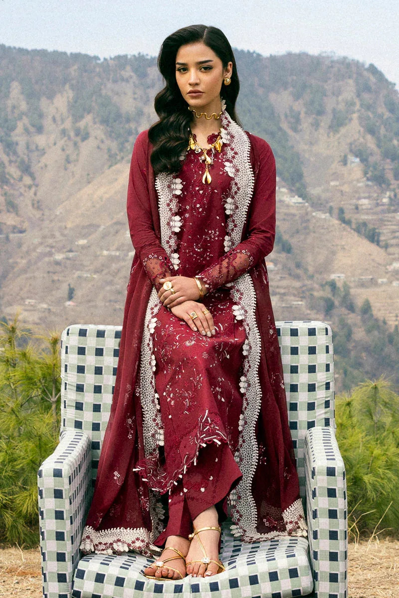 Qalamkar | Qlinekari Lawn | DC-06 Aila - Rang-e-Khaas