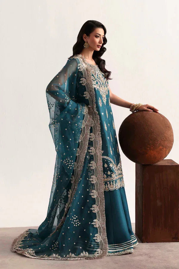 Akbar Aslam | Luxury Formals 25 | Teal - Rang-e-Khaas
