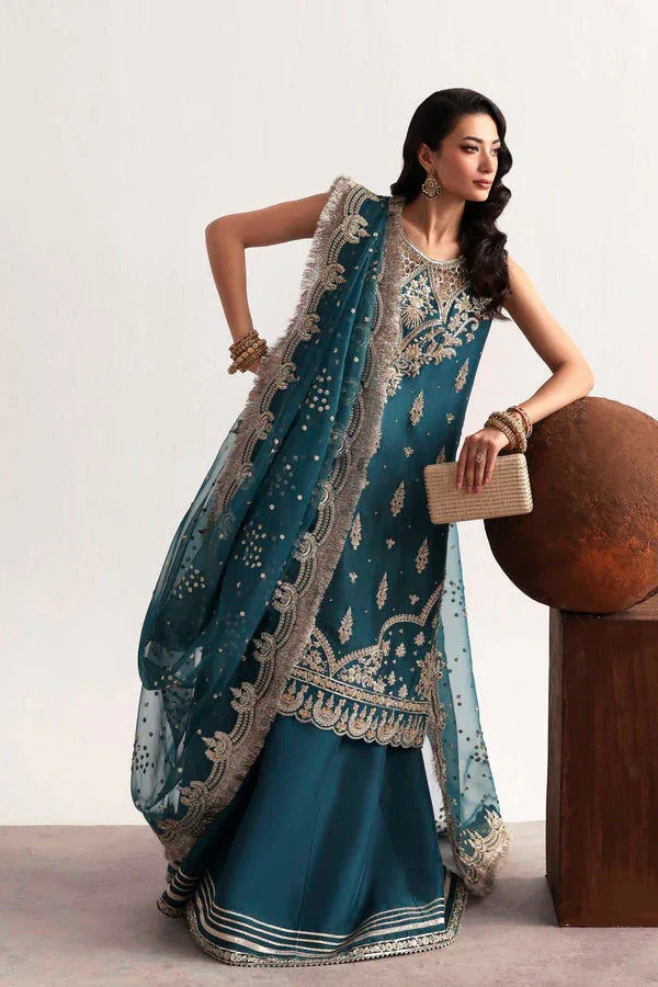 Akbar Aslam | Luxury Formals 25 | Teal - Rang-e-Khaas