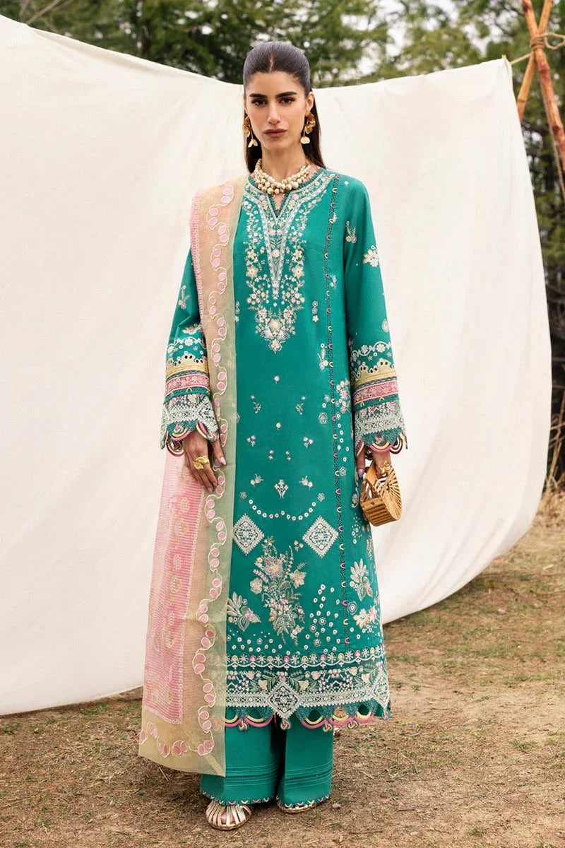 Qalamkar | Qlinekari Lawn | DC-08 Elida - Rang-e-Khaas