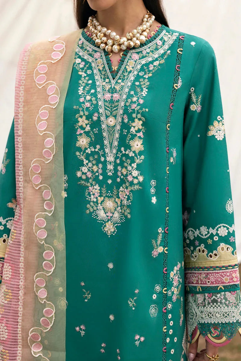 Qalamkar | Qlinekari Lawn | DC-08 Elida - Rang-e-Khaas
