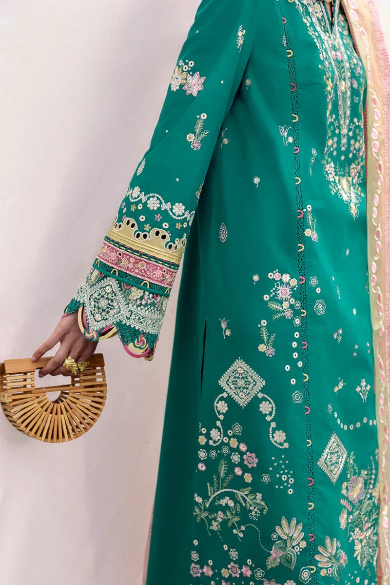 Qalamkar | Qlinekari Lawn | DC-08 Elida - Rang-e-Khaas