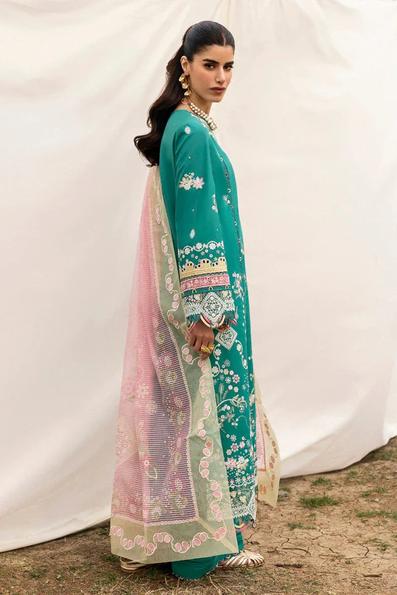 Qalamkar | Qlinekari Lawn | DC-08 Elida - Rang-e-Khaas