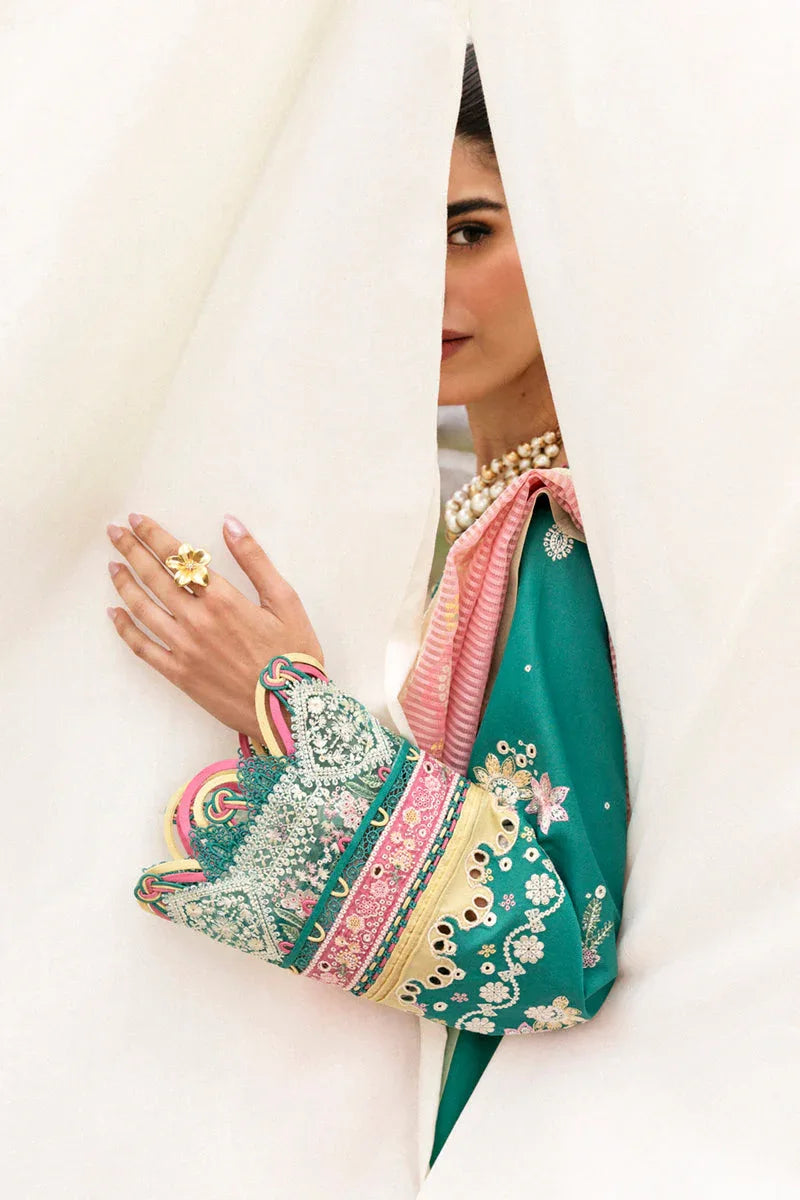 Qalamkar | Qlinekari Lawn | DC-08 Elida - Rang-e-Khaas