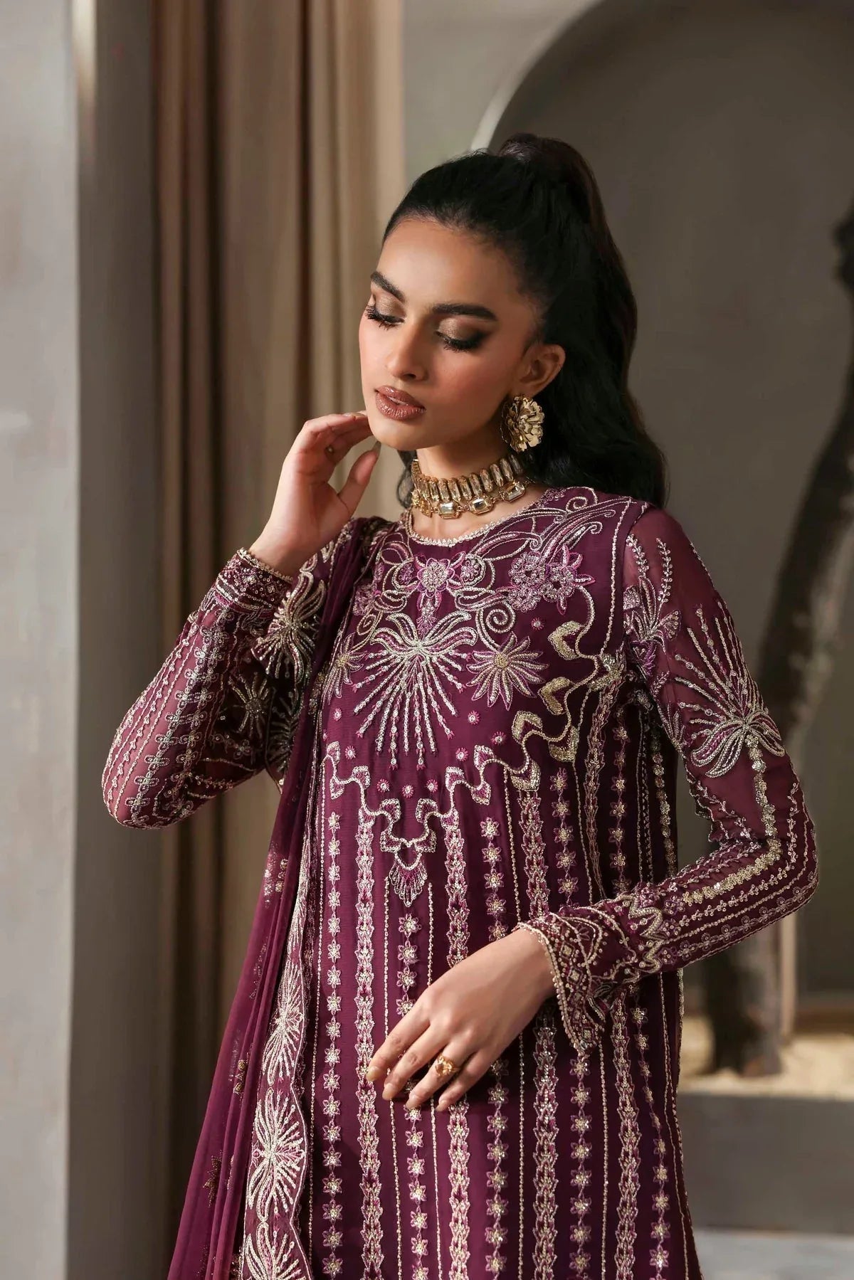 Akbar Aslam | Meeras Luxury Chiffon 25 | Mahin - Rang-e-Khaas