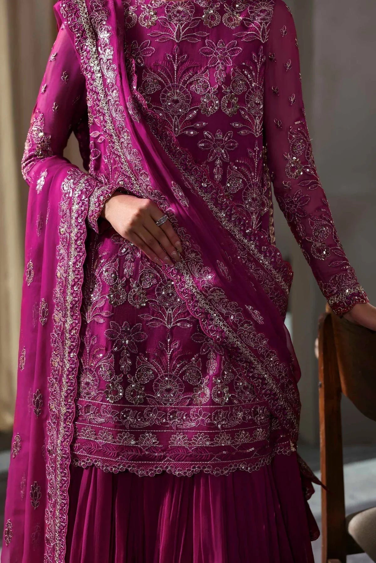 Akbar Aslam | Meeras Luxury Chiffon 25 | Mehzar - Rang-e-Khaas