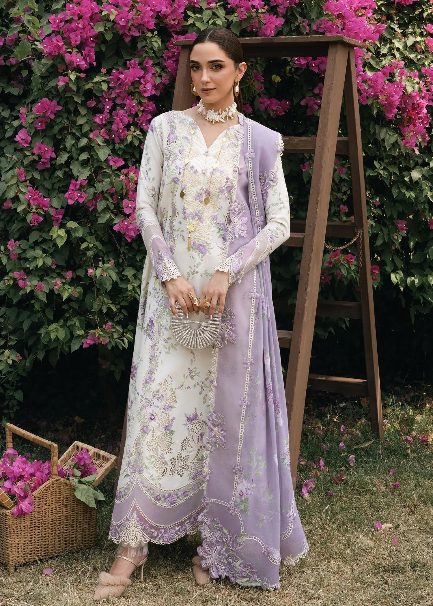 Crimson | Tasawar 25 | LAVENDER FALL - D5B - Rang-e-Khaas