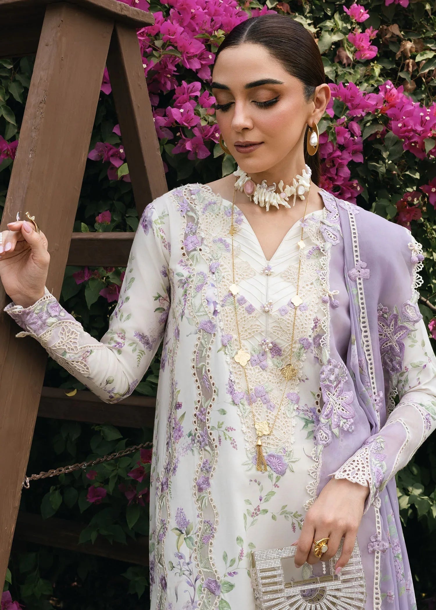 Crimson | Tasawar 25 | LAVENDER FALL - D5B - Rang-e-Khaas