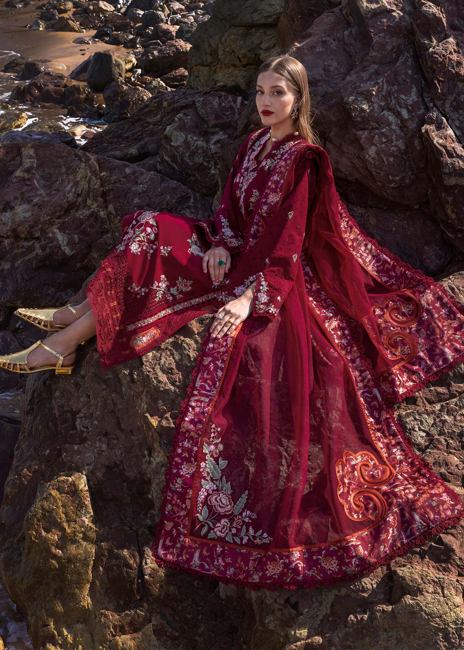Crimson | Floe by Crimson | Parsi Threads - D5 B - Rang-e-Khaas