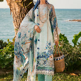 ELAF Signature Embroidered Lawn Unstitched 3Pc Suit ESL-07B HEAVEN'S MIST