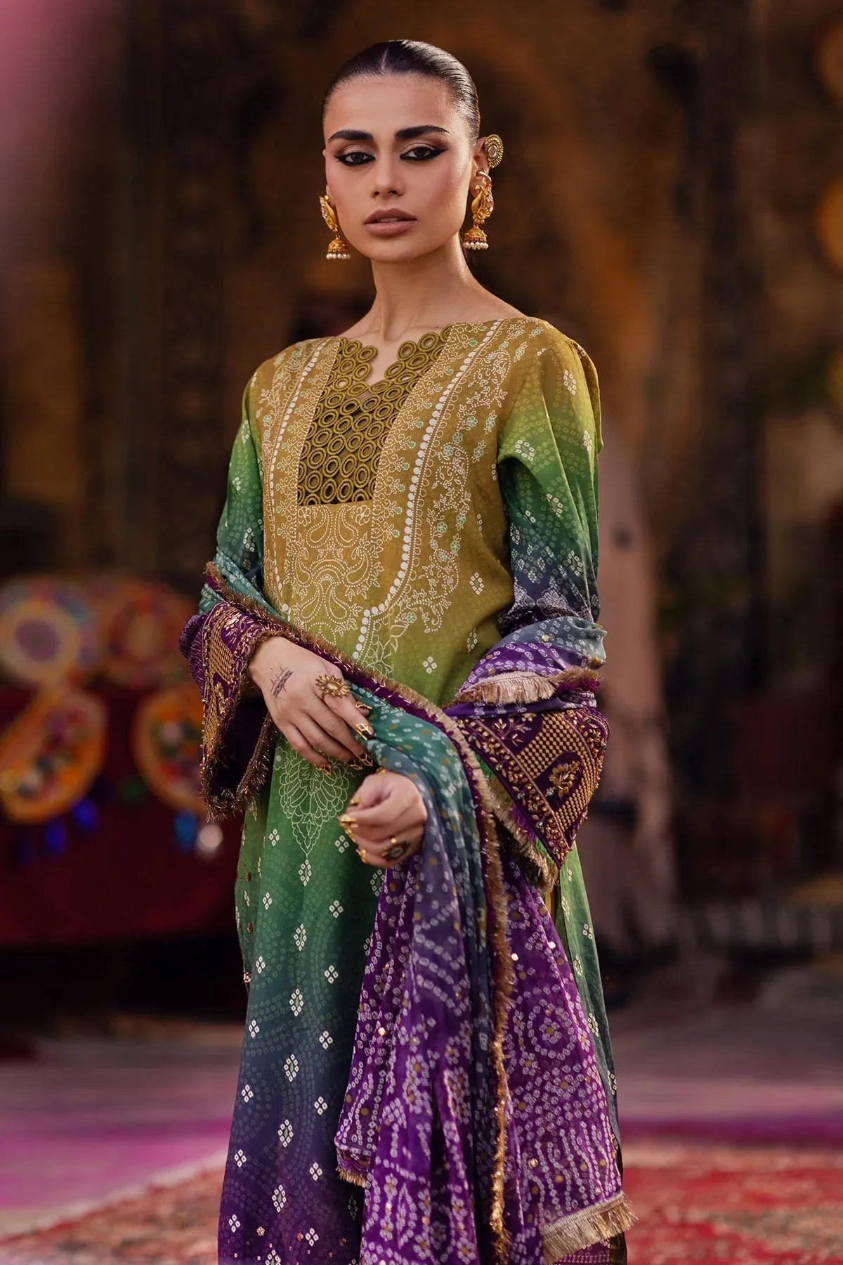 Nureh | Bazaar Lawn | NS-132 - Rang-e-Khaas