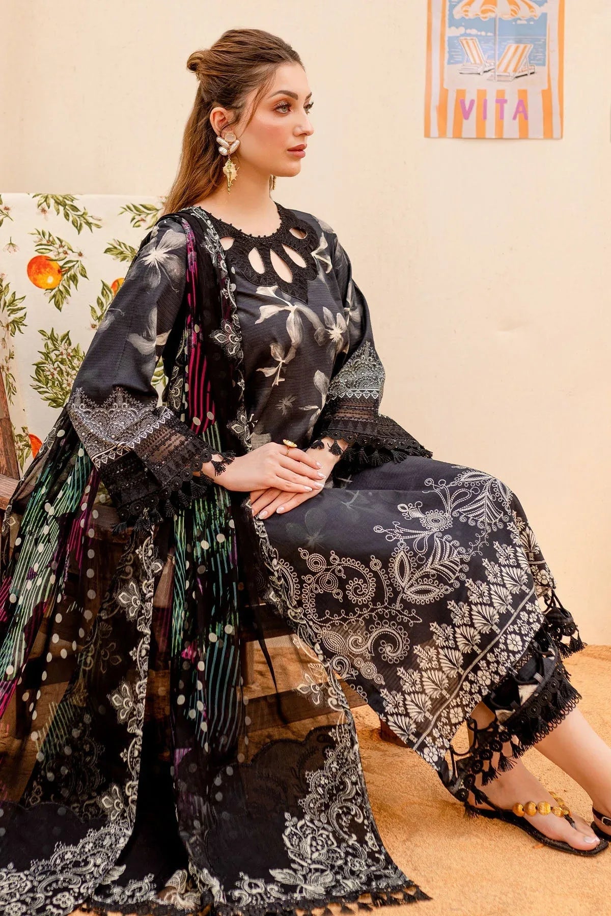Nureh | Gardenia Lawn 25 |NSG-185 - Rang-e-Khaas