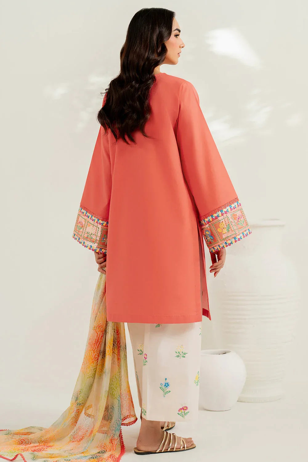 Farasha | Thread Lines Embroidered | Suncharm Glow - Rang-e-Khaas