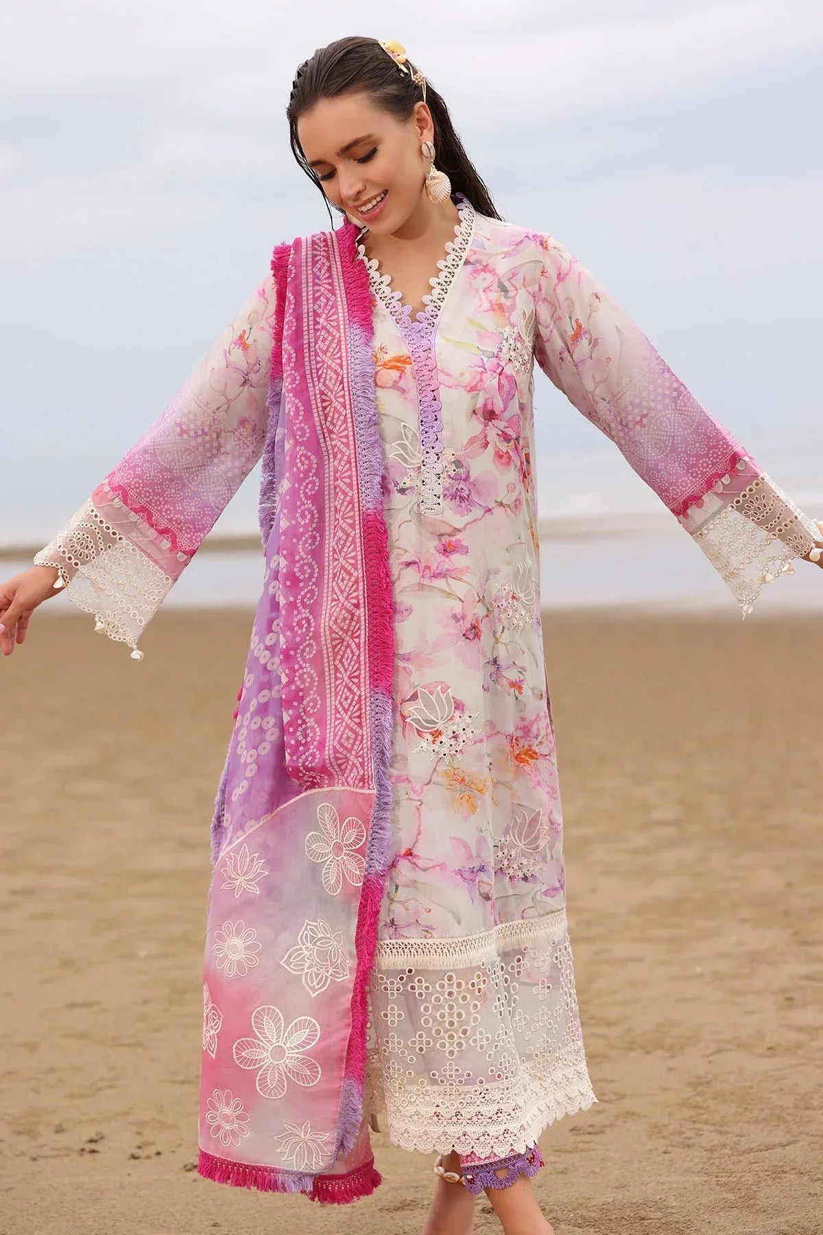 Nureh | Gardenia Embroidered Lawn 25 | NSG-172 - Rang-e-Khaas