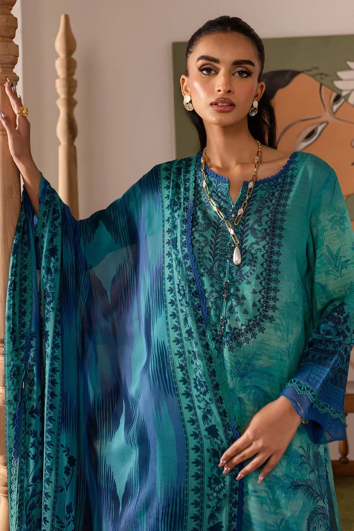 Nureh | Printed lawn 25 | SP-138 - Rang-e-Khaas