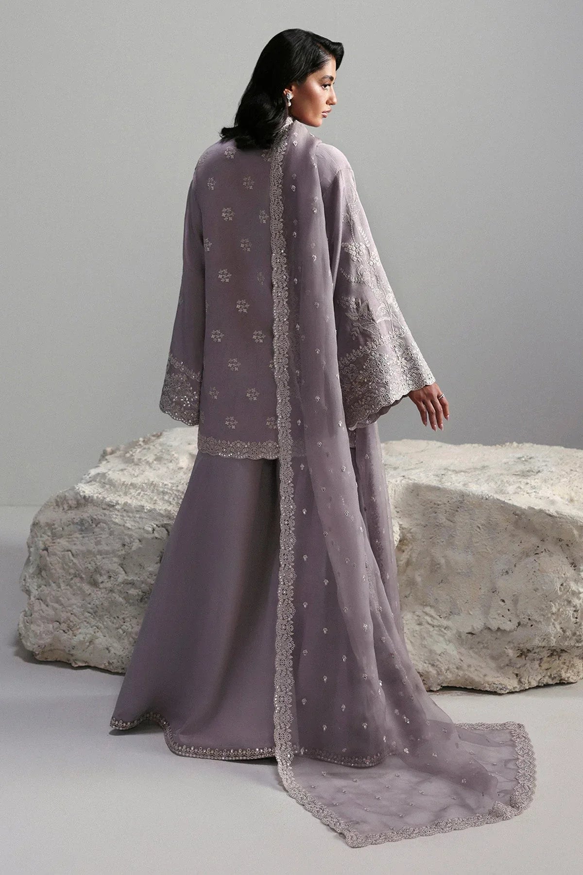Afrozeh | Slate Ready to Wear | Cressida - Rang-e-Khaas