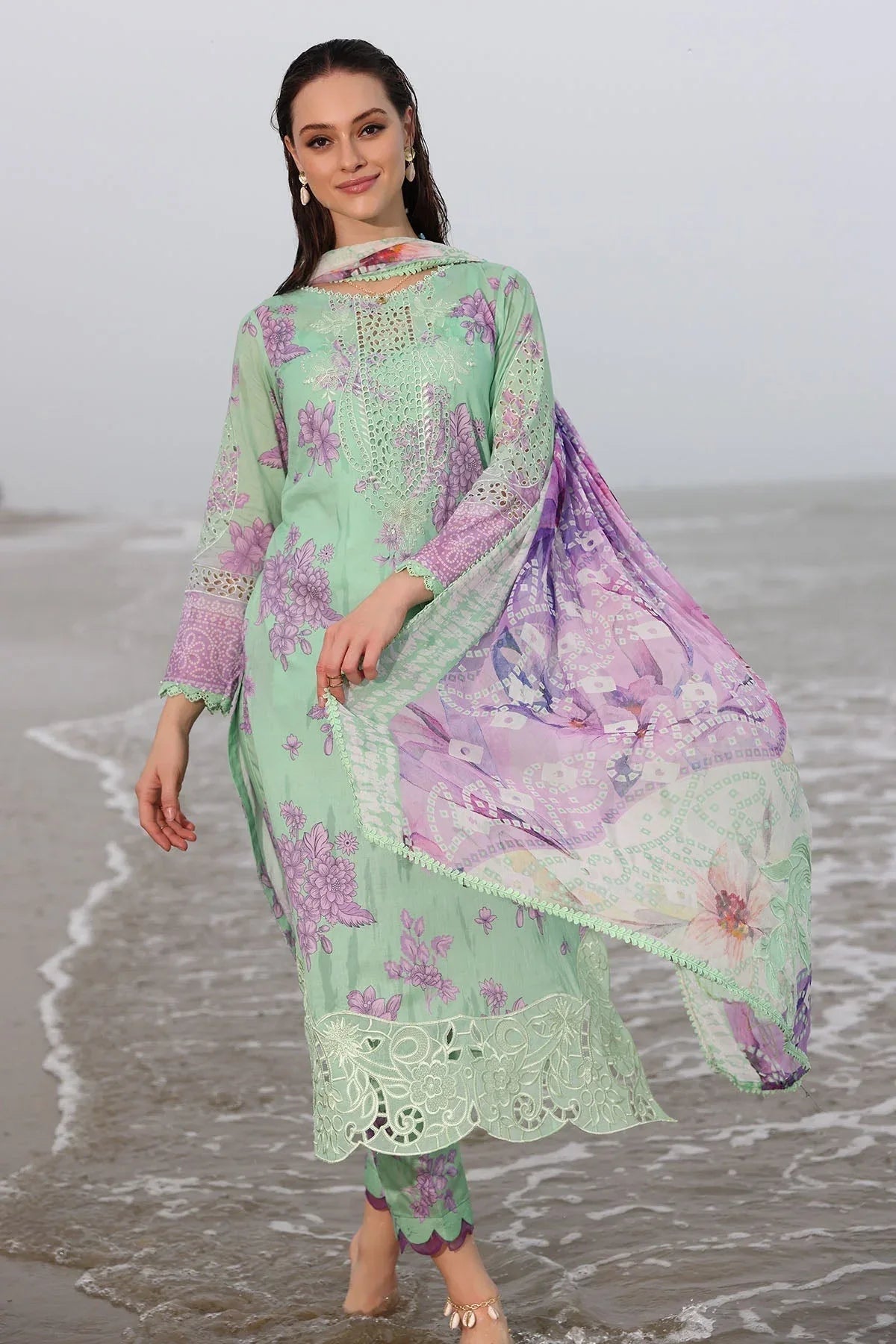 Nureh | Gardenia Embroidered Lawn 25 | NSG-174 - Rang-e-Khaas