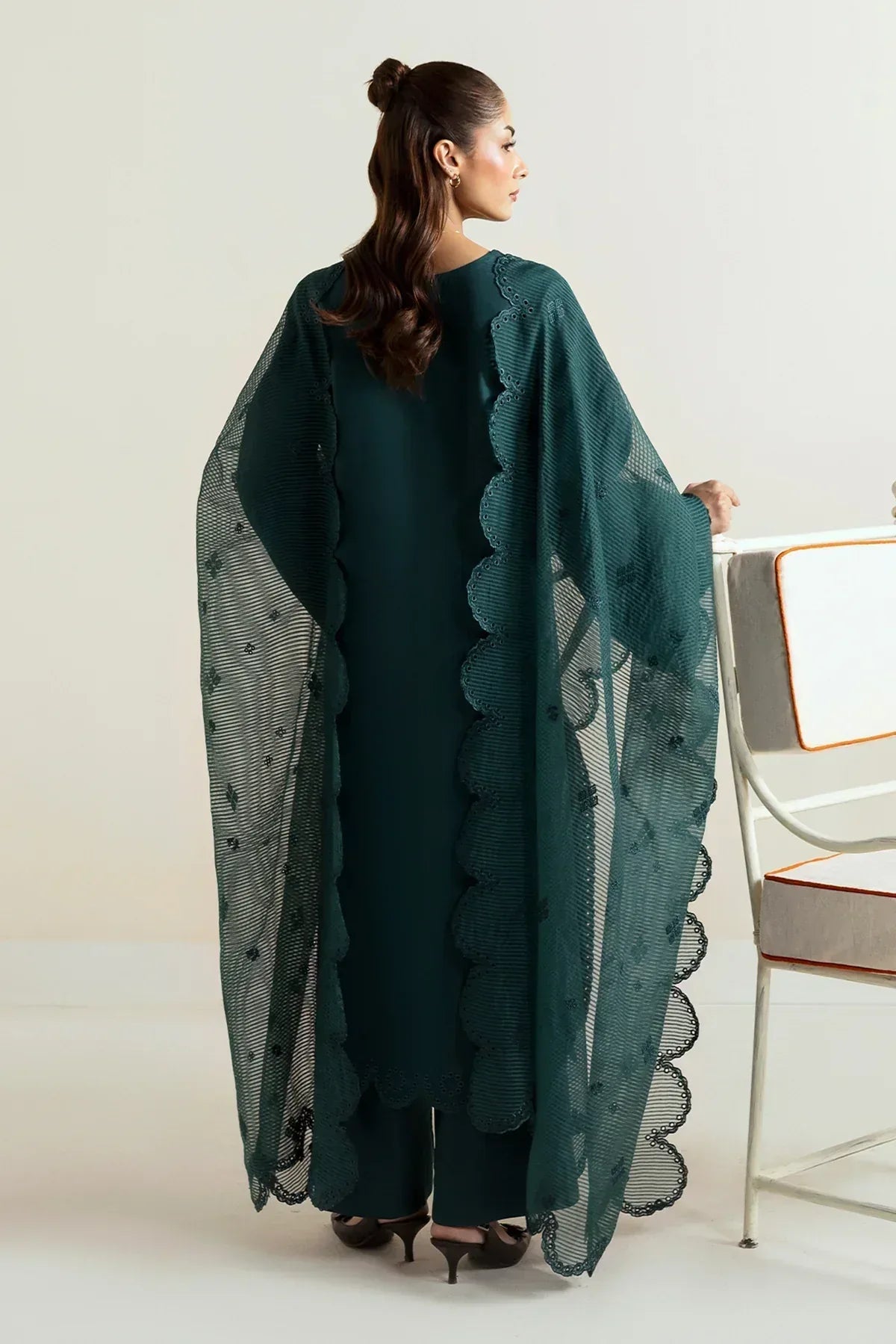 Afrozeh | Basic Pret 25 | Dark Kiwi - Rang-e-Khaas