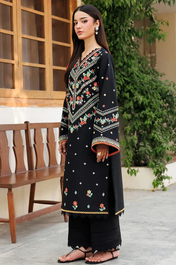 Farasha | Summer Weaves Embroidered Lawn | Midnight Veil - Rang-e-Khaas