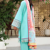 Farasha | Summer Weaves Embroidered Lawn | Ocean Veil