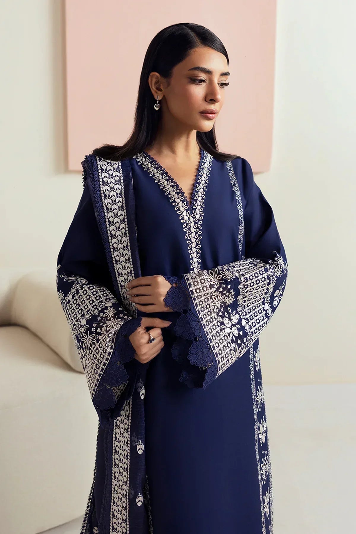 Afrozeh | Basic Pret 25 | Indigo Plum - Rang-e-Khaas