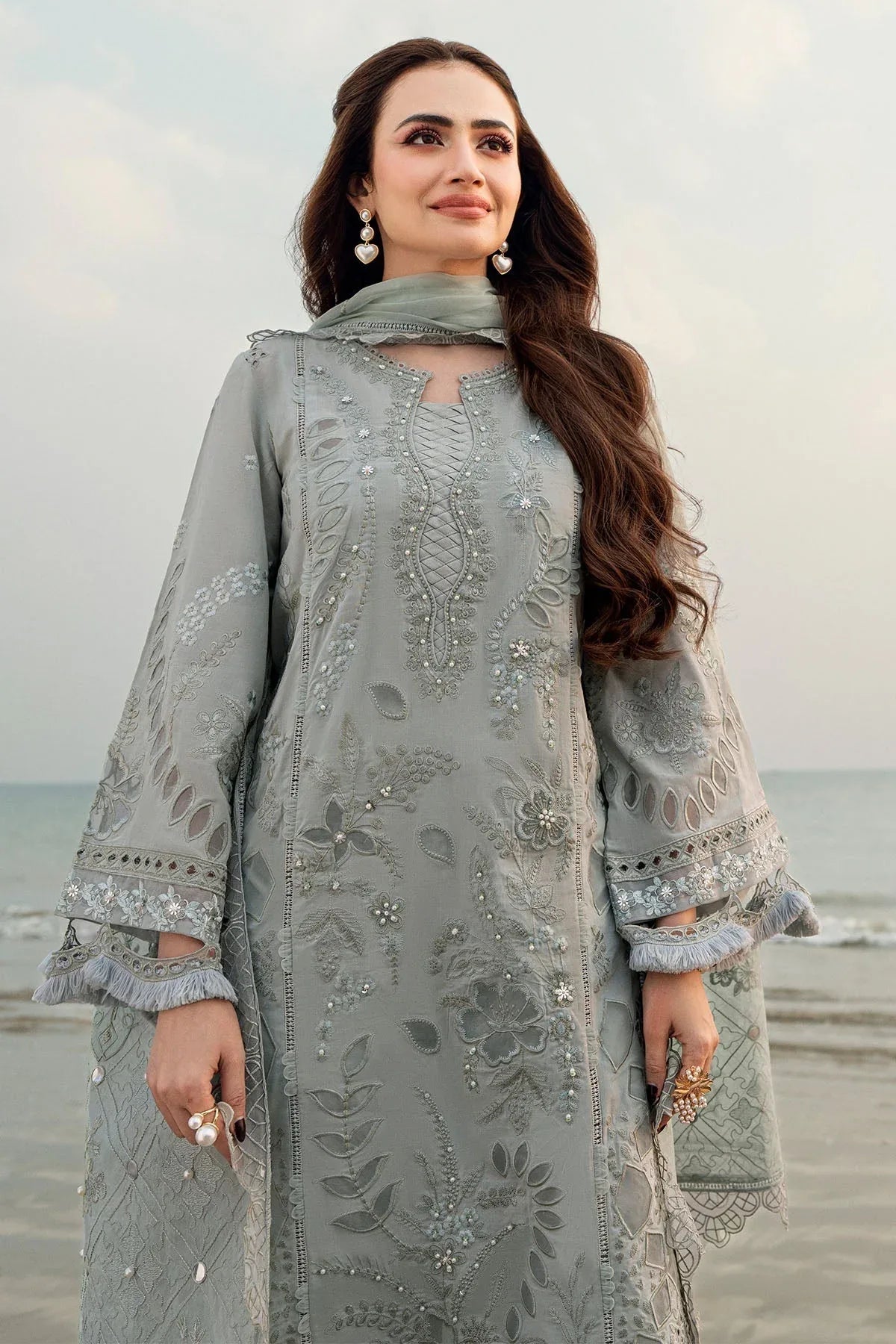 Nureh | Khuwab Luxury Lawn | NE-145 - Rang-e-Khaas