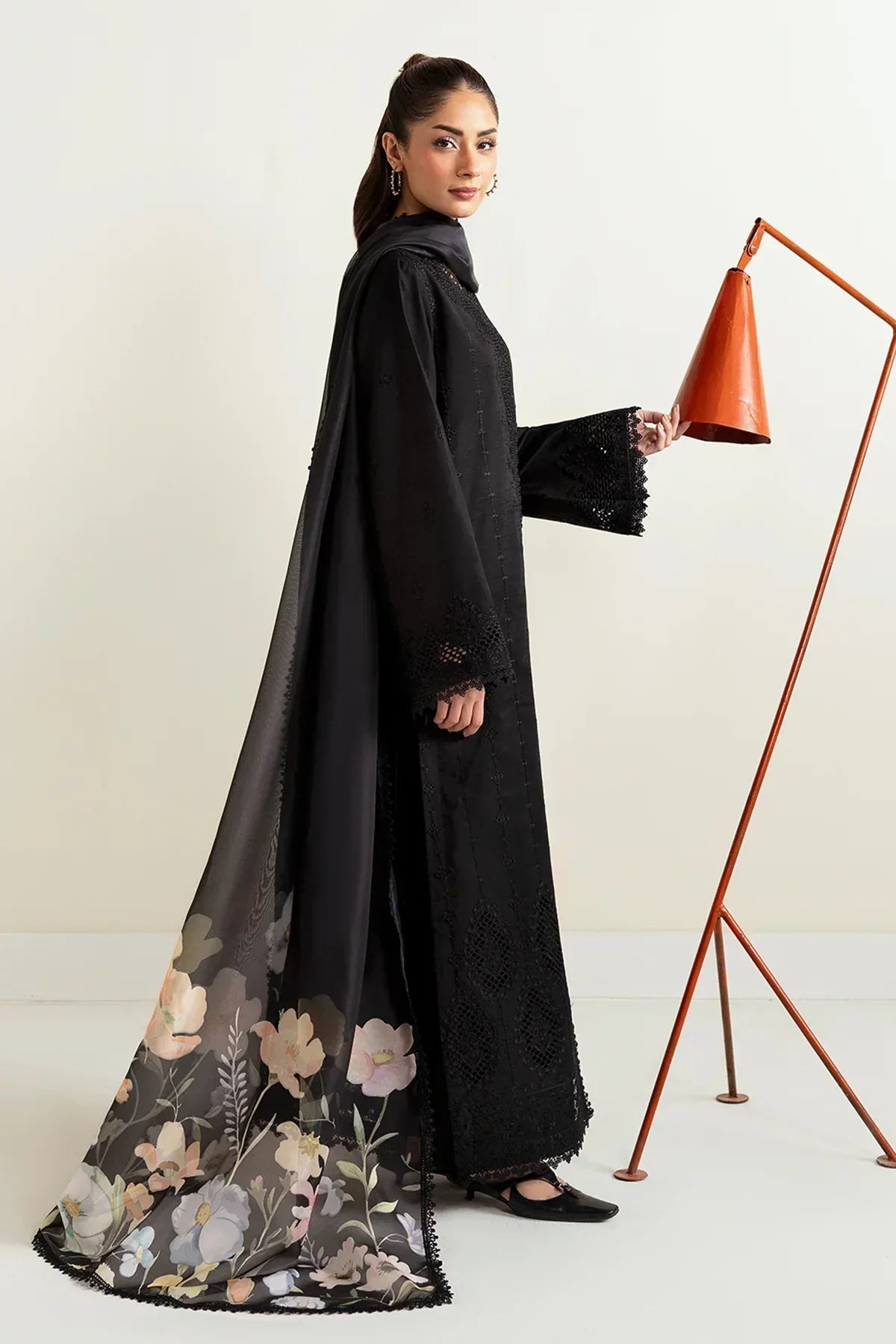 Afrozeh | Basic Pret 25 | Charcoal Nior - Rang-e-Khaas