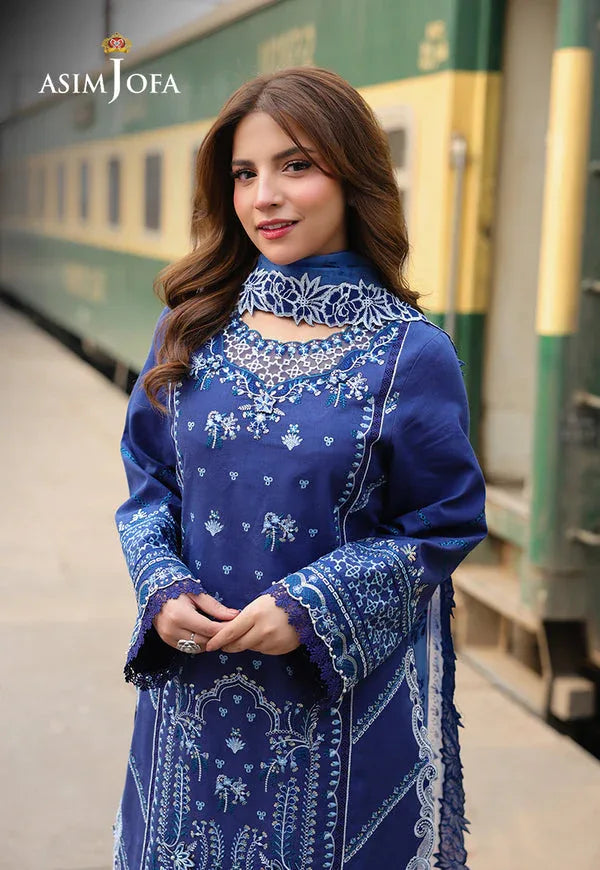 Asim Jofa | Summer Rhapsody |  AJUBU-02 Embroidered Jacquard - Rang-e-Khaas