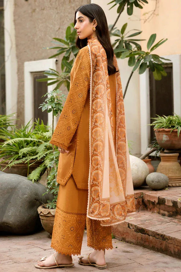 Farasha | Summer Weaves Embroidered Lawn | Golden Dusk - Rang-e-Khaas