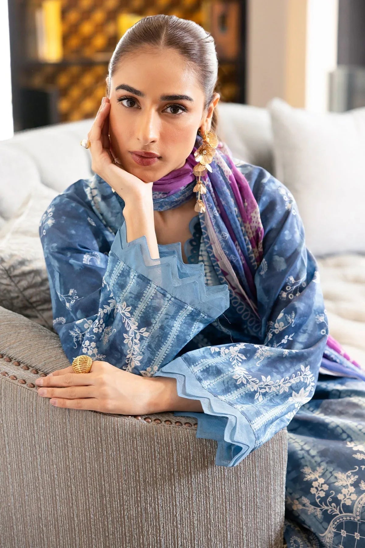 Nureh | Printed lawn 25 | SP-119 - Rang-e-Khaas