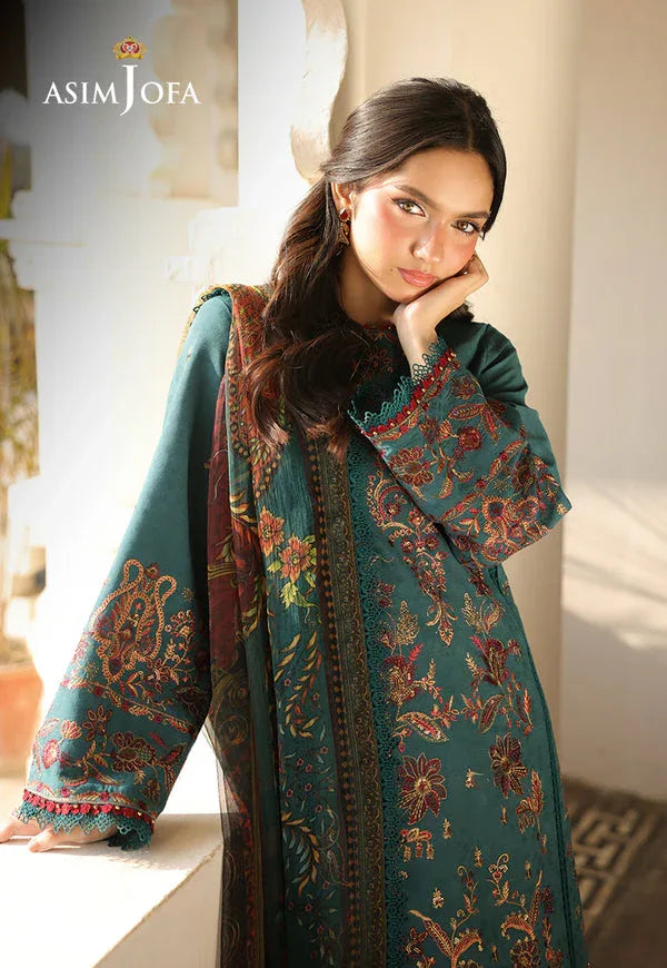 Asim Jofa | Summer Rhapsody | AJUBU-03 Embroidered Jacquard - Rang-e-Khaas
