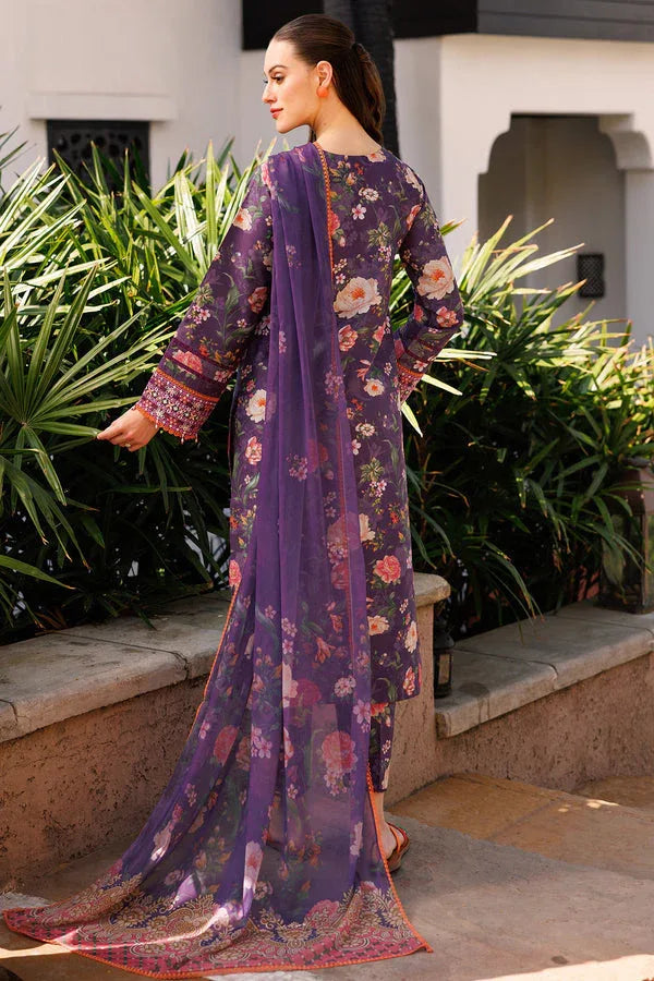 Farasha | Printed Essentials | Majestic Purple - Rang-e-Khaas