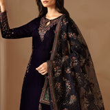 JAZMIN__Embroidered Velvet Formal VF-2027