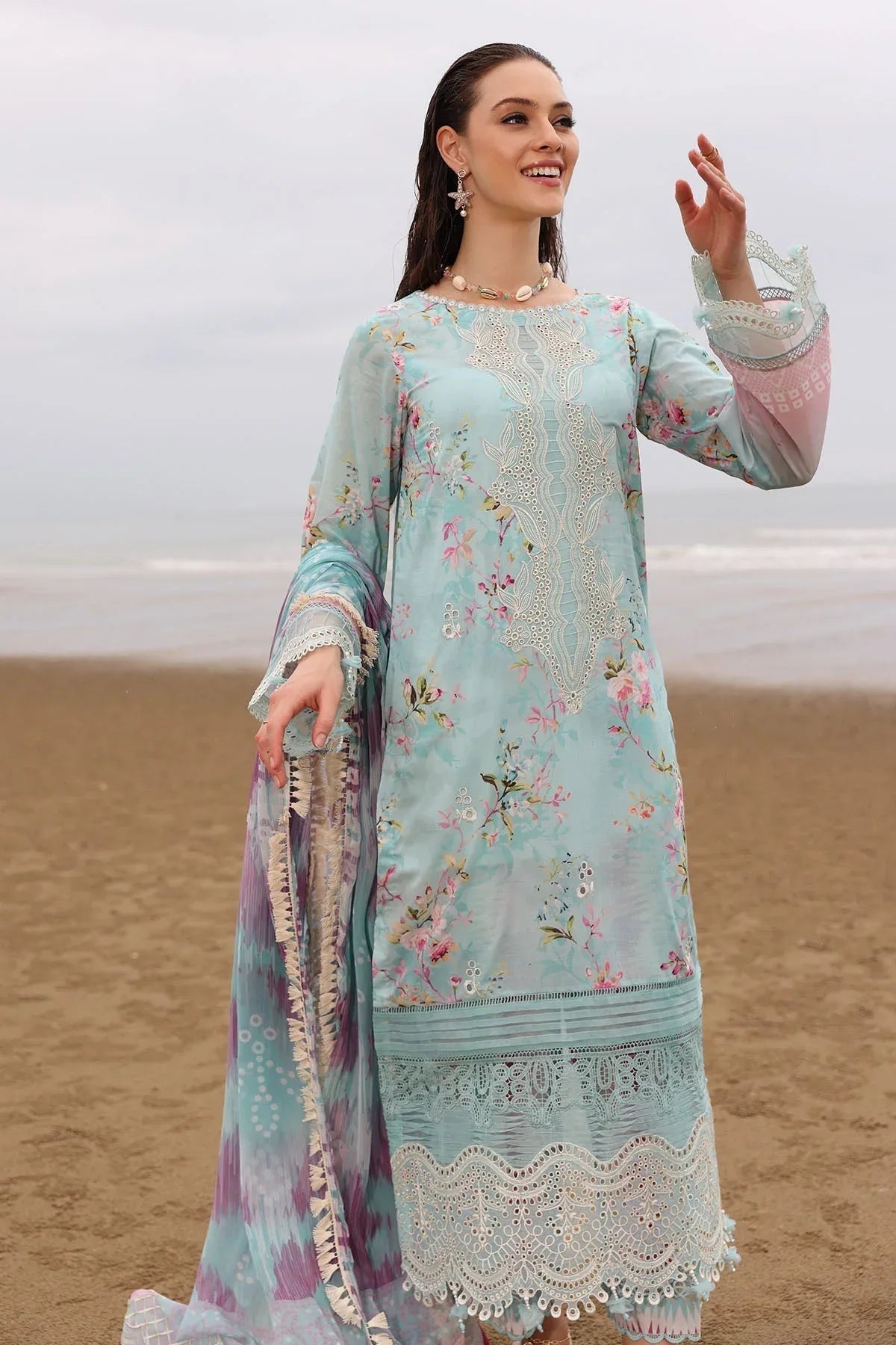 Nureh | Gardenia Embroidered Lawn 25 | NSG-173 - Rang-e-Khaas