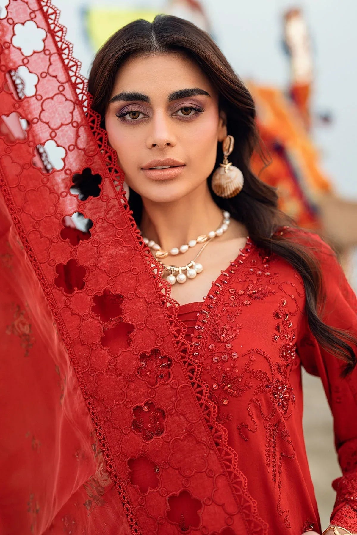 Nureh | Khuwab Luxury Lawn | NE-147 - Rang-e-Khaas