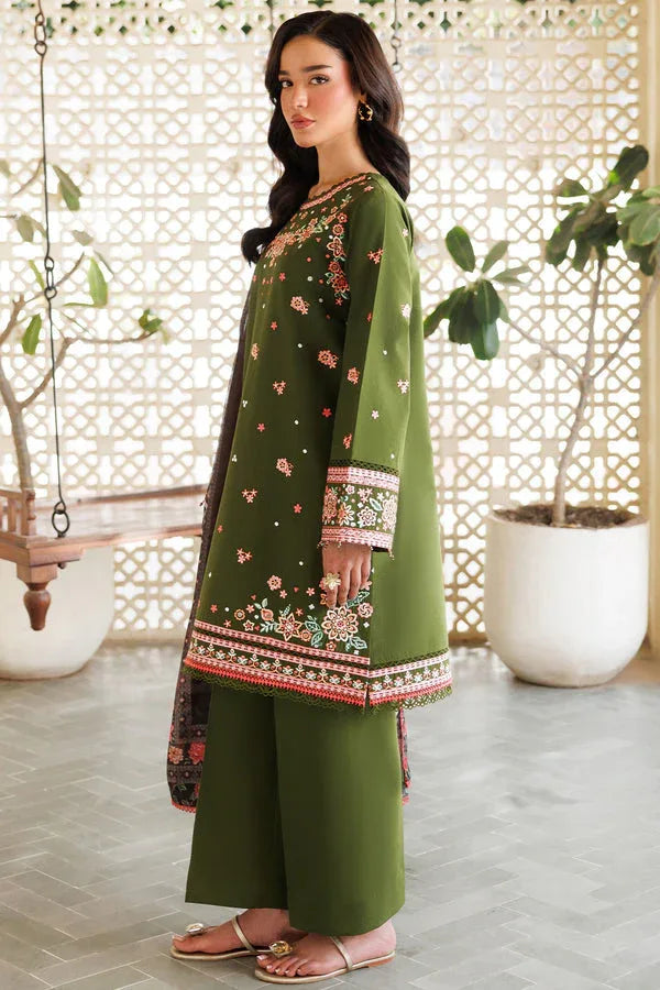 Farasha | Summer Weaves Embroidered Lawn | Olivine Dreams - Rang-e-Khaas