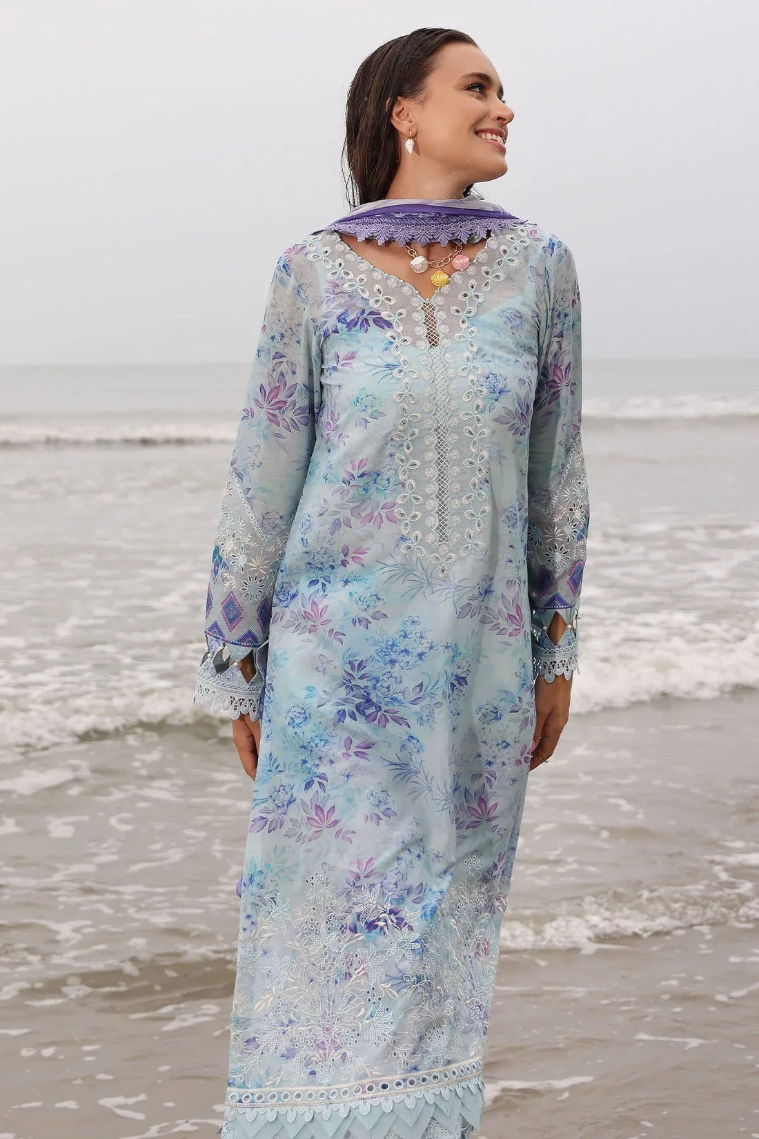Nureh | Gardenia Embroidered Lawn 25 | NSG-176 - Rang-e-Khaas