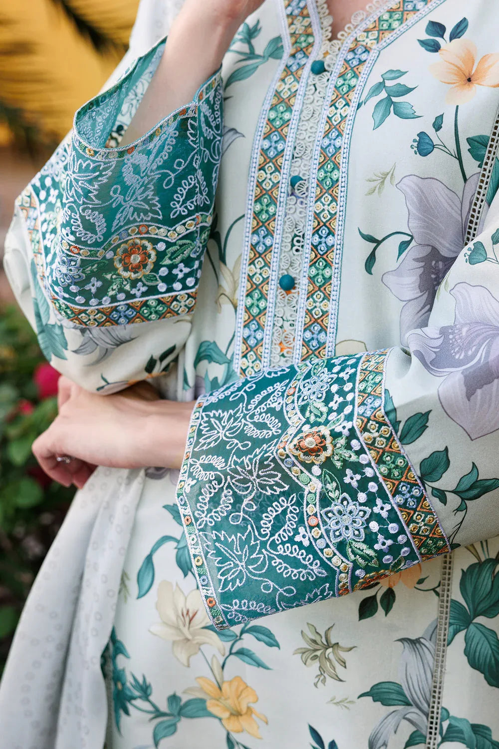 Farasha | Printed Essentials | Aqua Sparkle - Rang-e-Khaas