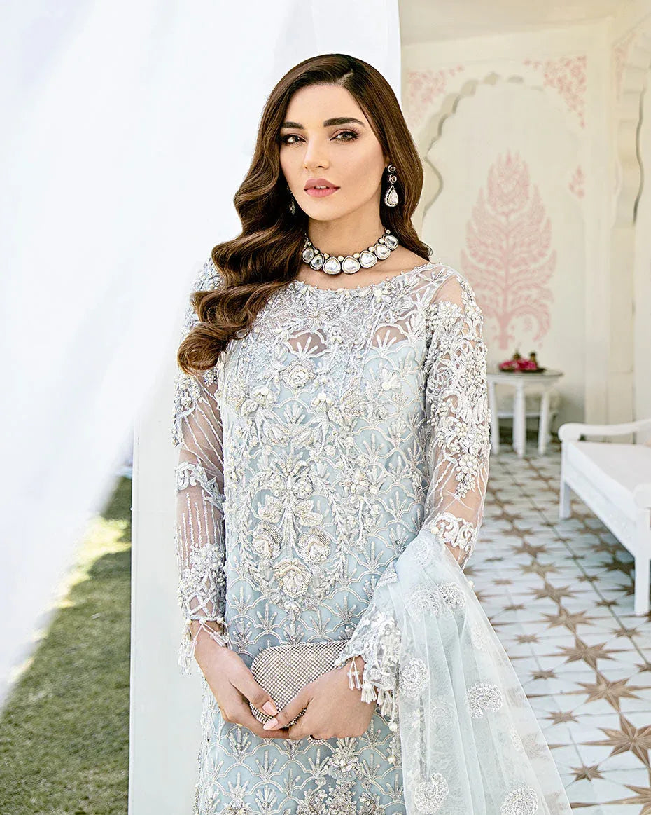 Gulaal | Wedding Formals | Avenir Embroidered Net 3-Piece Suit WS-01 - Rang-e-Khaas
